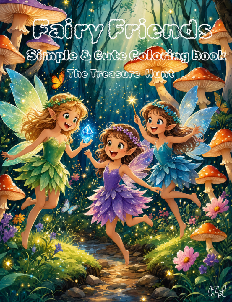 Fairy Friends: Simple & cute coloring book